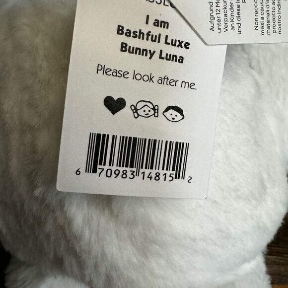 Jellycat Bashful Luxe Bunny Luna NEW Easter Gift Spring FAST SHIP - Picture 5 of 12